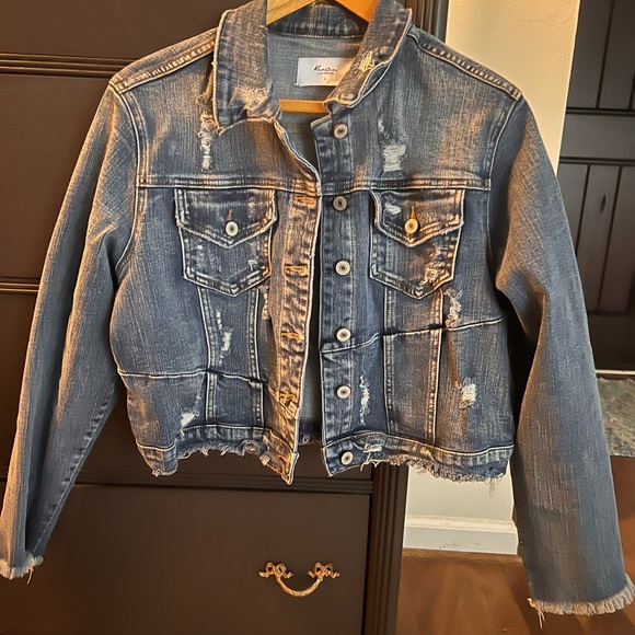 KanCan Jackets & Blazers - KanCan Faded Blue Distressed Jean Jacket